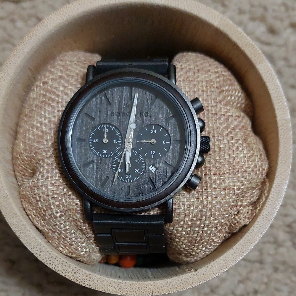 Black Chronograph Watch